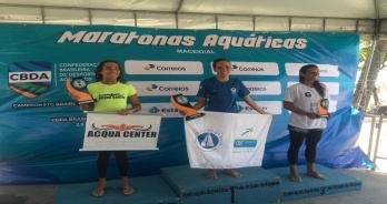 Marcia Santos e Raul Lessa vencem disputa de 5 km da Copa Brasil de Maratonas Aquáticas