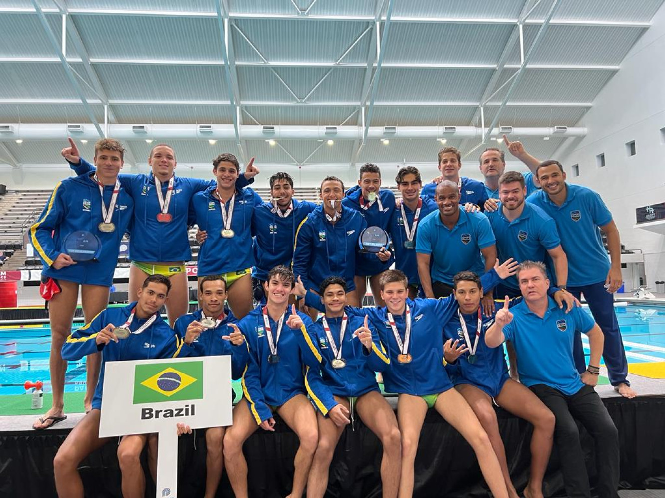 Brasil é campeão no masculino e bronze no feminino no Pan Junior de Polo Aquático 