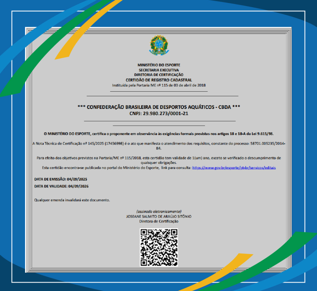 CBDA recupera certidões 18 e 18-a e volta a ter acesso a recursos públicos