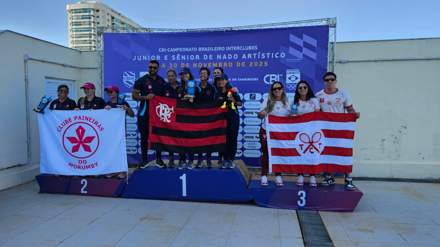 Paineiras e Flamengo são campeões dos Campeonatos Brasileiros Junior e Sênior de Nado Artístico