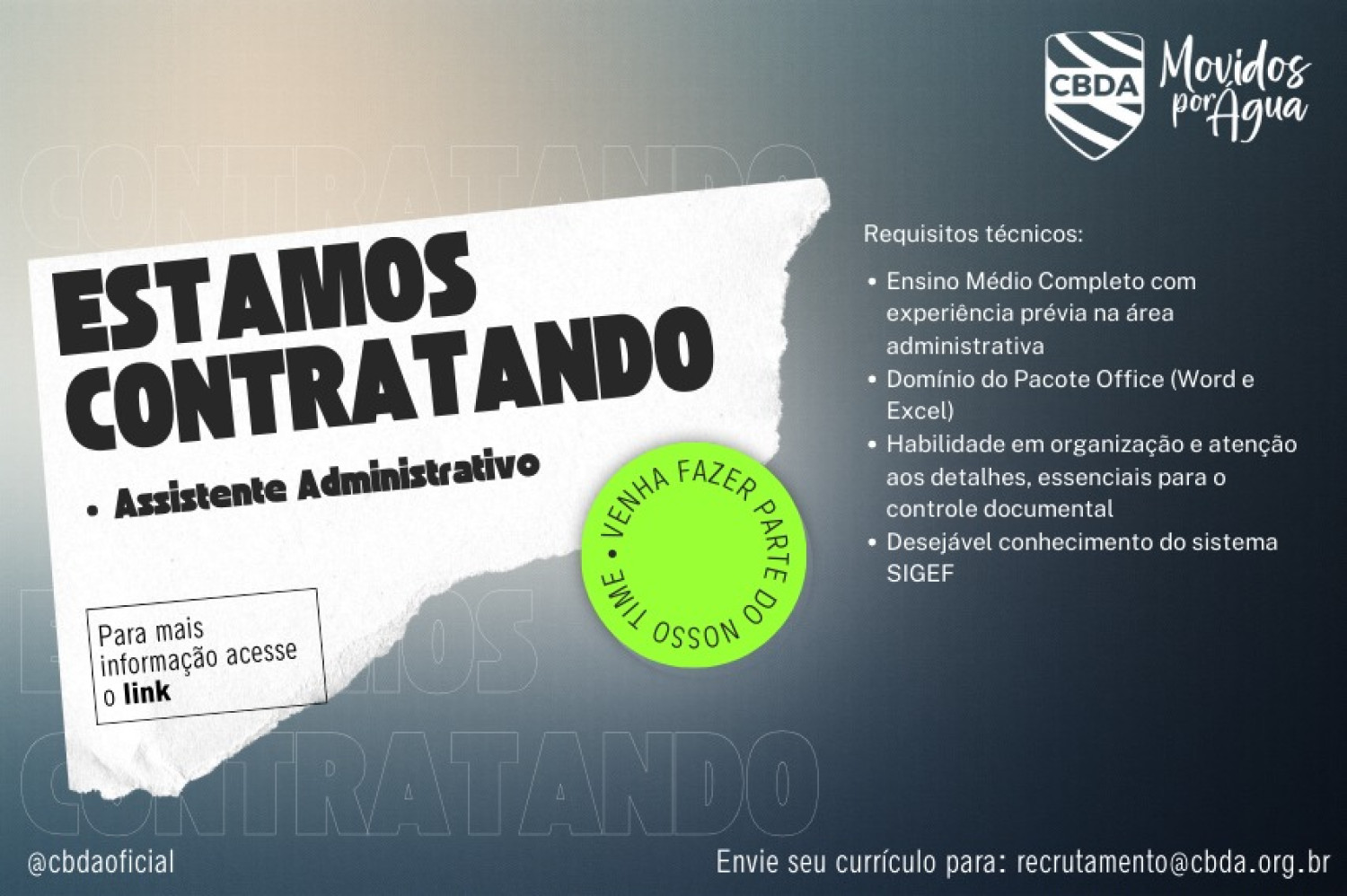 Venha trabalhar com a gente!