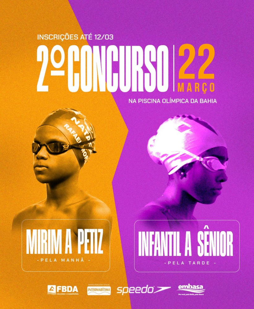 Concurso Mirim a Sênior da FBDA reúne talentos da natação neste sábado (22)