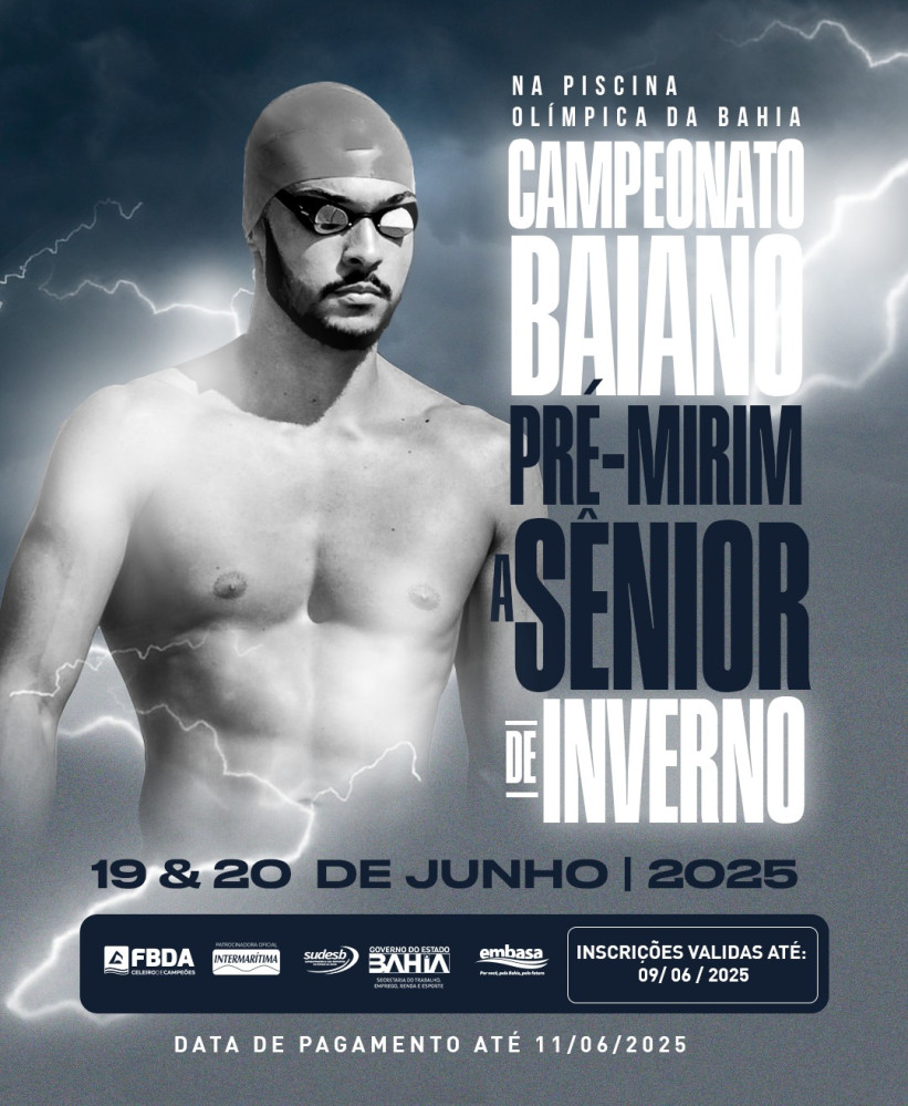 Campeonato Baiano de Inverno de Natação reúne mais de 250 atletas em Salvador a partir desta quinta-feira (19)