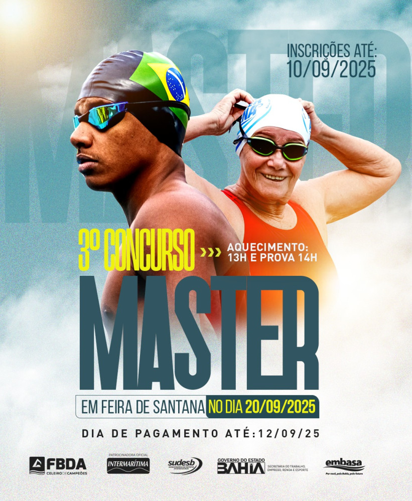 Concurso Master de Natação estreia em Feira de Santana com 300 atletas