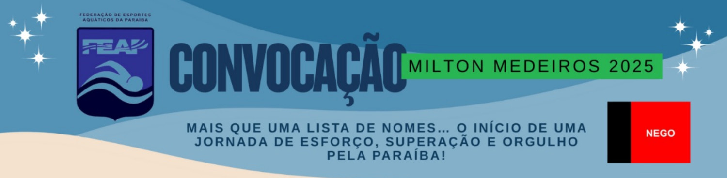 Convocação dos 42 atletas que vão representar nosso estado no Interfederativo Milton Medeiros 2025 em Fortaleza.