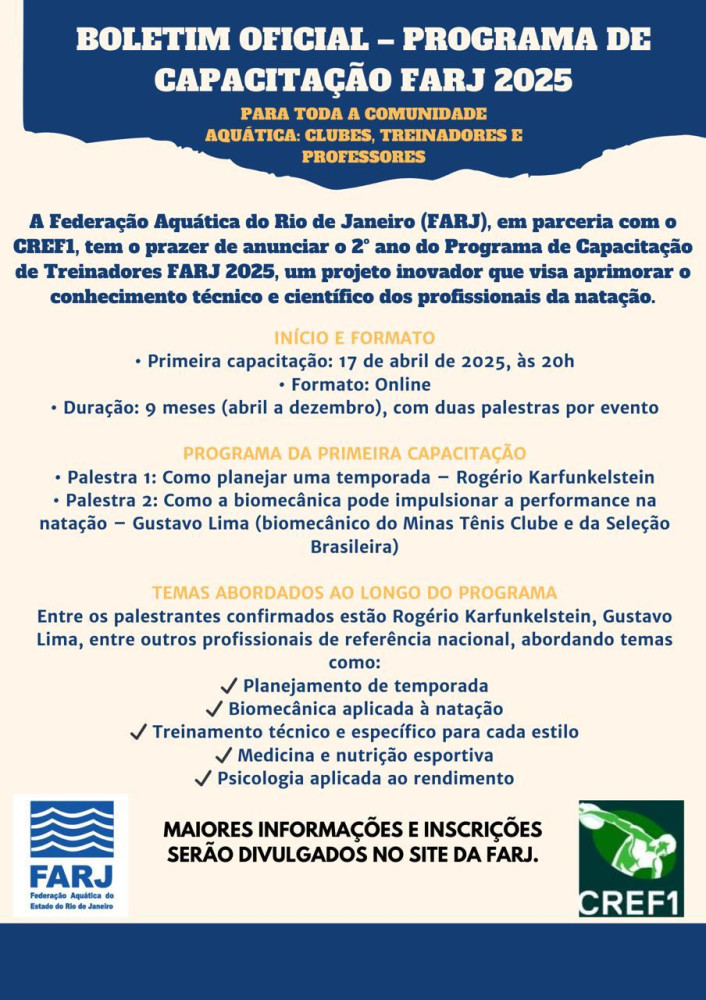 PROGRAMA DE CAPACITAÇÃO FARJ 2025
